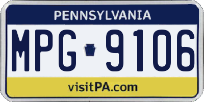 PA license plate MPG9106