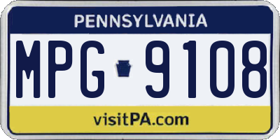 PA license plate MPG9108