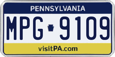 PA license plate MPG9109