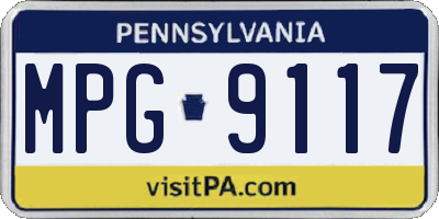 PA license plate MPG9117
