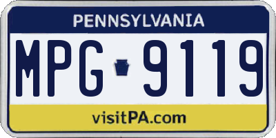 PA license plate MPG9119
