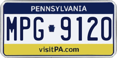 PA license plate MPG9120
