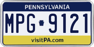 PA license plate MPG9121