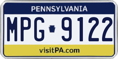 PA license plate MPG9122