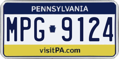PA license plate MPG9124