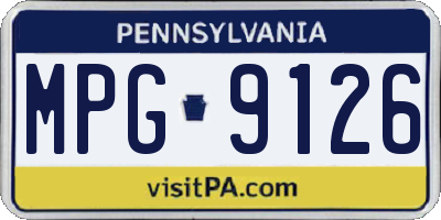 PA license plate MPG9126