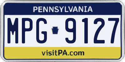 PA license plate MPG9127