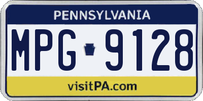 PA license plate MPG9128