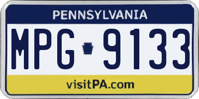 PA license plate MPG9133