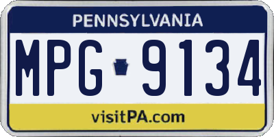 PA license plate MPG9134