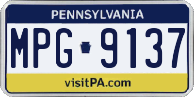 PA license plate MPG9137