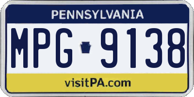 PA license plate MPG9138