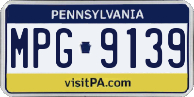 PA license plate MPG9139