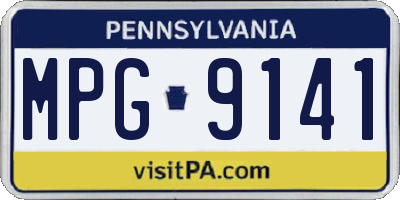 PA license plate MPG9141