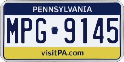 PA license plate MPG9145