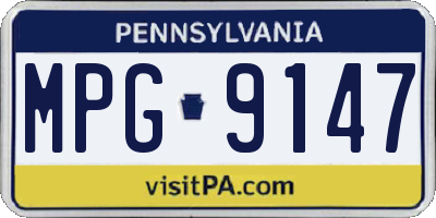 PA license plate MPG9147