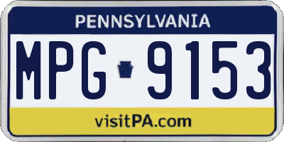 PA license plate MPG9153