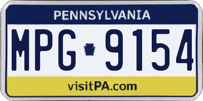 PA license plate MPG9154