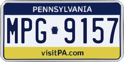 PA license plate MPG9157