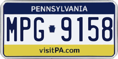 PA license plate MPG9158