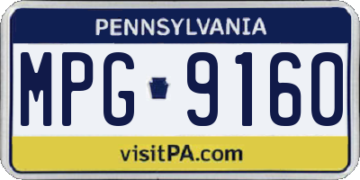 PA license plate MPG9160
