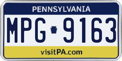 PA license plate MPG9163