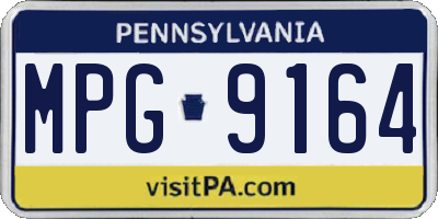 PA license plate MPG9164