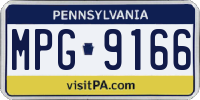 PA license plate MPG9166
