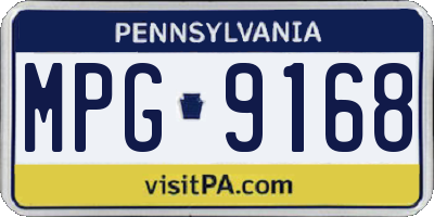 PA license plate MPG9168