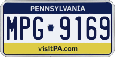 PA license plate MPG9169