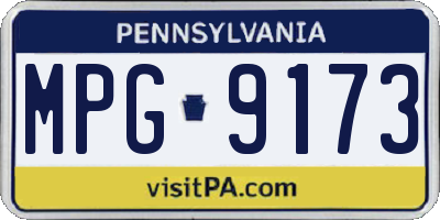 PA license plate MPG9173