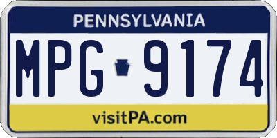 PA license plate MPG9174