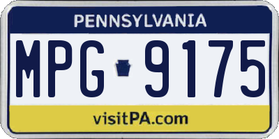 PA license plate MPG9175