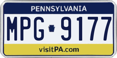 PA license plate MPG9177