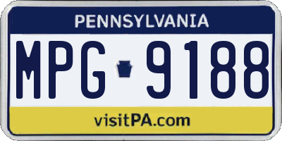 PA license plate MPG9188