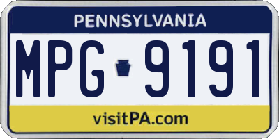 PA license plate MPG9191