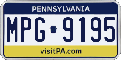 PA license plate MPG9195