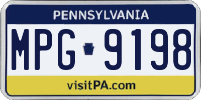 PA license plate MPG9198