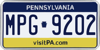 PA license plate MPG9202