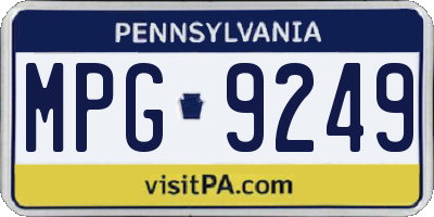 PA license plate MPG9249