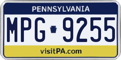 PA license plate MPG9255