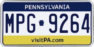 PA license plate MPG9264