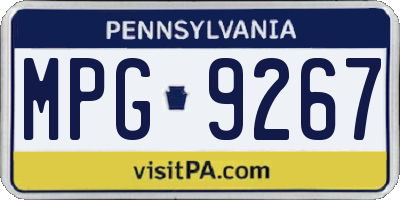 PA license plate MPG9267