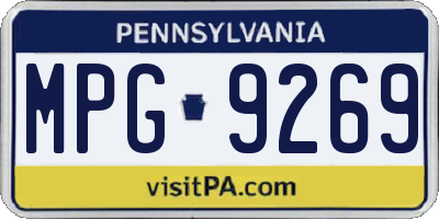 PA license plate MPG9269