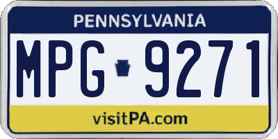PA license plate MPG9271