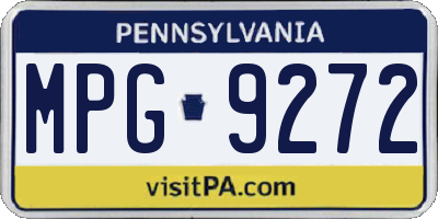 PA license plate MPG9272