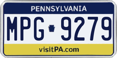 PA license plate MPG9279