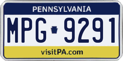PA license plate MPG9291