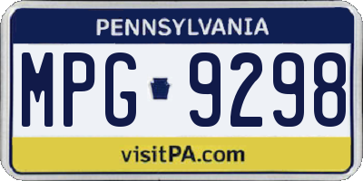 PA license plate MPG9298