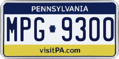 PA license plate MPG9300